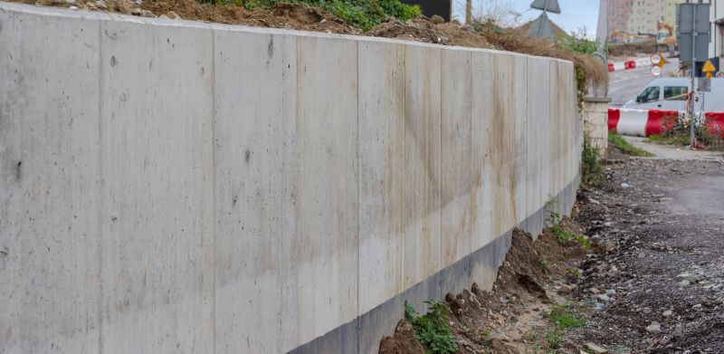 Retaining Wall Construction Site
